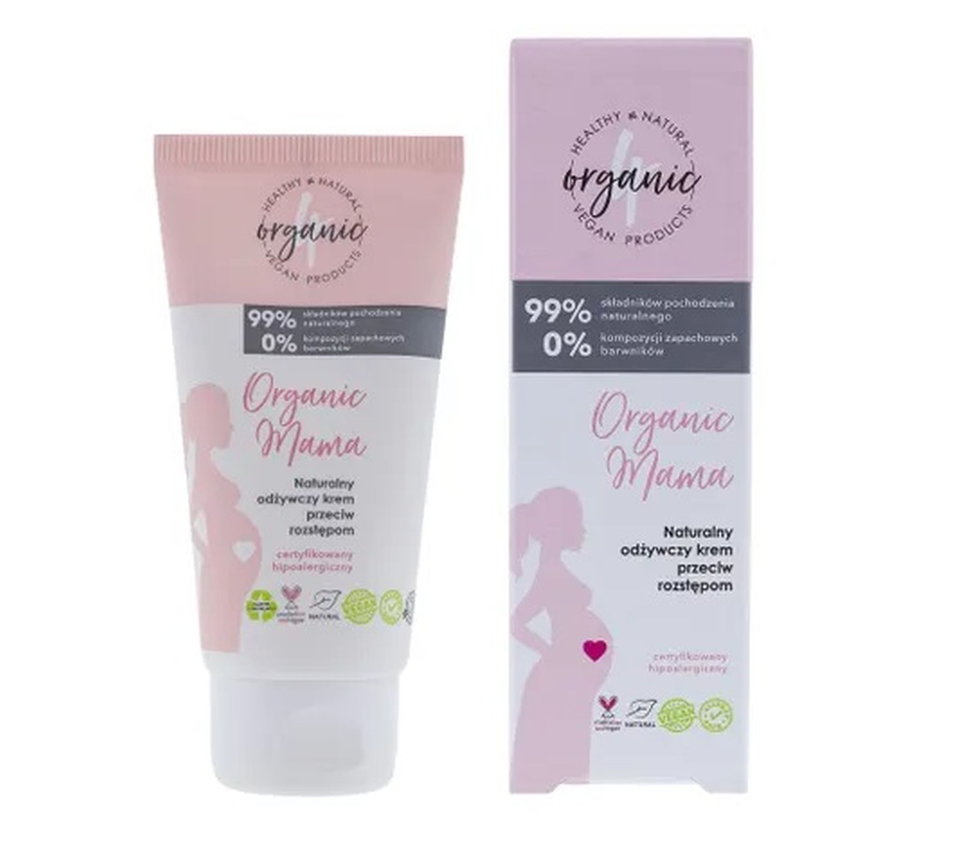 4organic Organic Mama naturalny odżywczy krem przeciw rozstępom (50 ml)