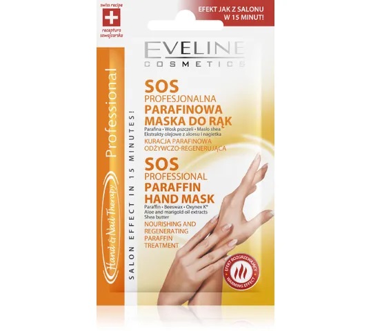 Eveline Hand & Nail – maseczka parafinowa do rąk i paznokci regenerująca (7 ml)
