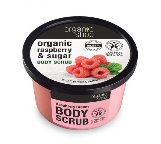 Organic Shop peeling do ciała malinowy krem 250 ml w drogerii horex.pl