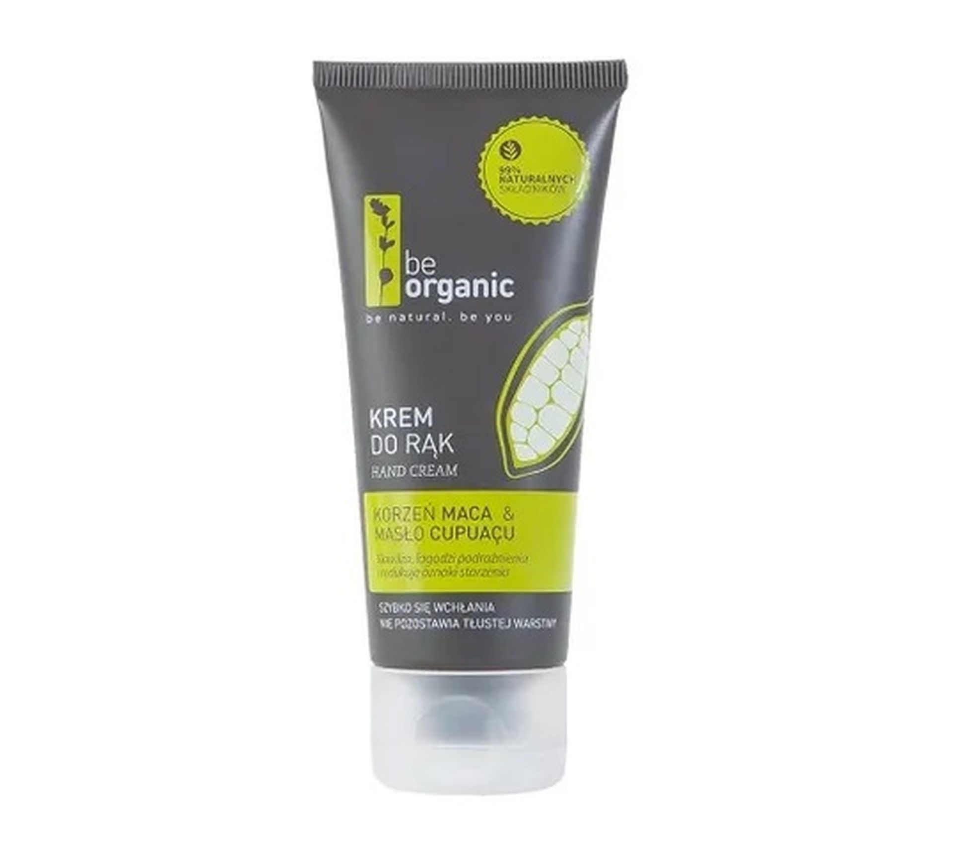 Be Organic Hand Cream krem do rąk Korzeń Maca & Masło Cupuacu (50 ml)