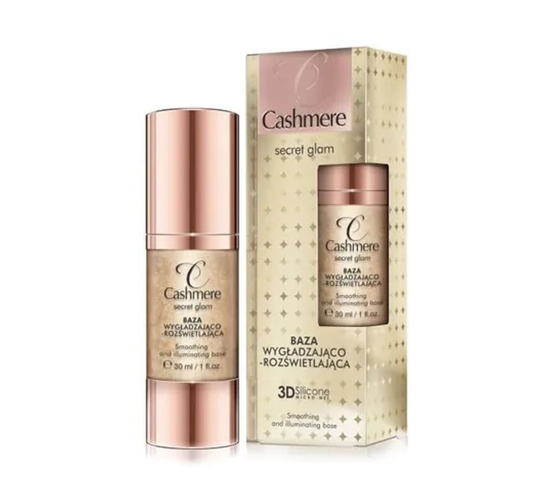 Cashmere Secret Glam baza pod makijaż wygładzająco-rozświetlająca (30 ml)