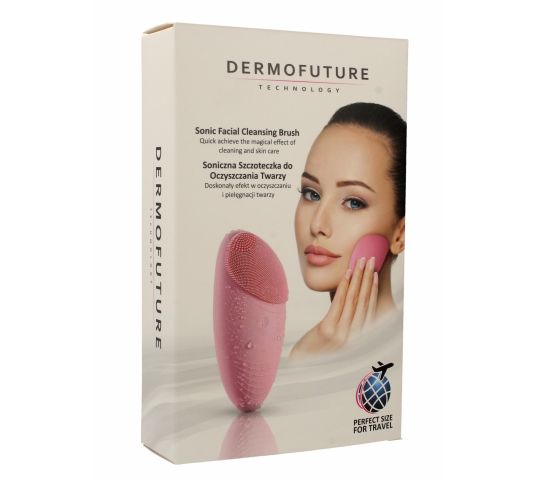 Dermofuture Technology Szczoteczka soniczna do oczyszczania twarzy różowa 1 szt.