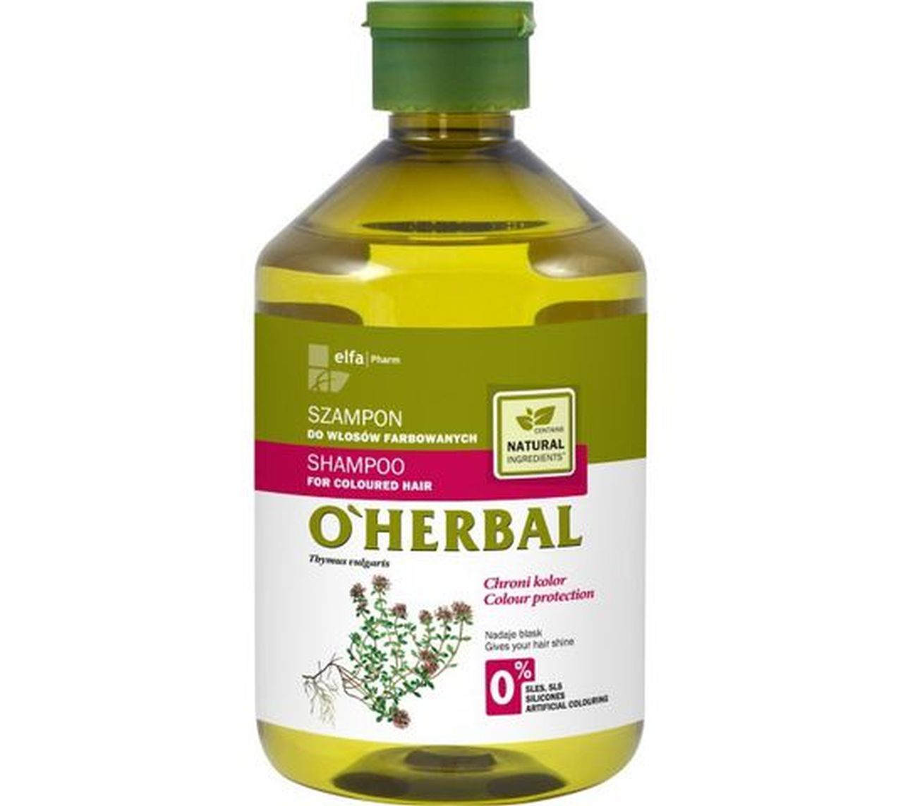 O'Herbal szampon do włosów farbowanych z macierzanką i tymiankiem (500 ml)