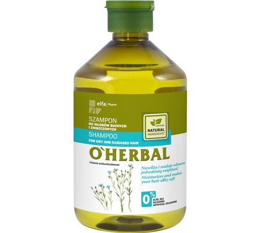 O'Herbal Szampon do włosów suchych i zniszczonych z lnem (500 ml)
