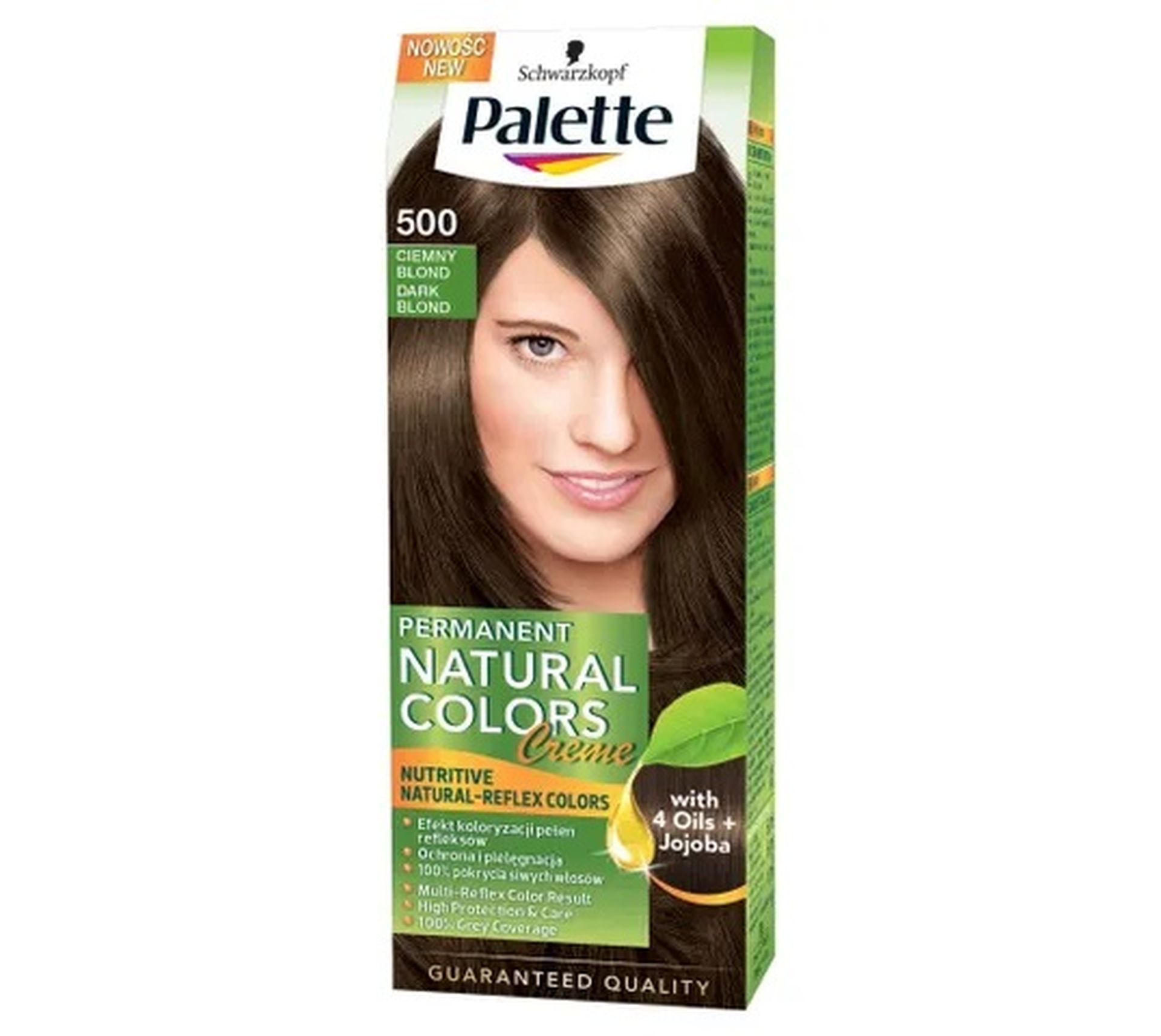Palette Permanent Natural Colors krem do włosów koloryzujący ciemny blond nr 500 (50 ml)