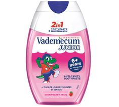 Vademecum – Junior 2in1 pasta do zębów i płyn do płukania ust dla dzieci Strawberry (75 ml)