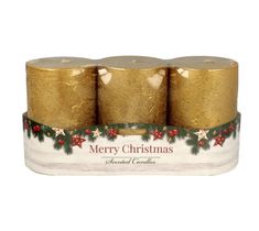 Artman – Świąteczny 3 Pack Rustic Świąteczny złoty ( 3 szt.)