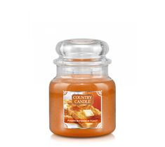 Country Candle – Średnia świeca zapachowa z dwoma knotami Pumpkin French Toast (453 g)