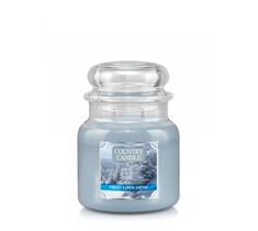 Country Candle – Średnia świeca zapachowa z dwoma knotami Fresh Aspen Snow (453 g)