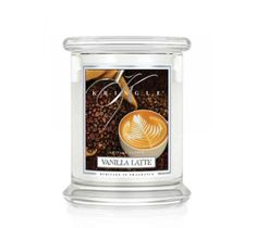 Kringle Candle – Średnia świeca zapachowa z dwoma knotami Vanilla Latte (411 g)
