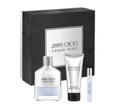 Jimmy Choo Urban Hero – zestaw woda perfumowana spray (100 ml) + balsam po goleniu (100 ml) + miniatura wody perfumowanej (7.5 ml)