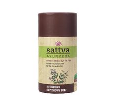 Sattva Natural Herbal Dye for Hair naturalna ziołowa farba do włosów Nut Brown 150g