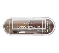 Essence – Brow Powder Set zestaw do stylizacji brwi z pędzelkiem 01 Light & Medium (2.3 g)