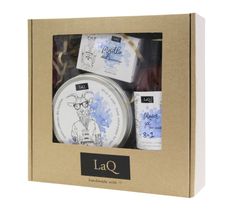 LaQ zestaw kosmetyków dla mężczyzn Kozioł – żel pod prysznic (500 ml) + peeling do ciała (200 ml) + mydło w kostce (85 ml)