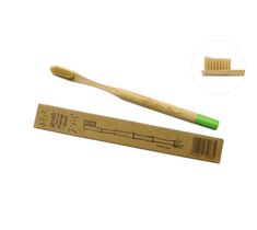 Mohani bambusowa zielona szczoteczka do zębów Soft (1 szt.)