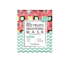 Huangjisoo Red Fruits Brightening Sheet Mask – rozjaśniająco-rozświetlająca maska do twarzy w płachcie Czerwone Owoce (1 szt.)