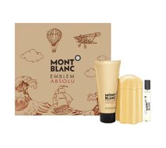 Mont Blanc Emblem Absolu For Men – zestaw woda toaletowa spray (100 ml) + miniatura wody toaletowej (7.5 ml) + żel pod prysznic (100 ml)