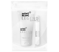 Mont Blanc Legend Spirit Pour Homme zestaw miniatura wody toaletowej (7.5 ml) + balsam po goleniu (50 ml) + kosmetyczka