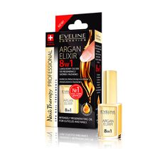 Eveline Cosmetics Nail Therapy Professional Argan Elixir 8w1 luksusowy olejek do regeneracji skórek i paznokci (12 ml)
