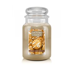 Country Candle – Duża świeca zapachowa z dwoma knotami Maple Sugar Cookie (680 g)