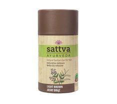 Sattva Natural Herbal Dye for Hair naturalna ziołowa farba do włosów Light Brown 150g