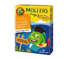 Möller's – Omega-3 Rybki żelki z kwasami omega-3 i witaminą D3 dla dzieci Pomarańczowo-cytrynowe (36 szt.)