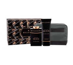 Bvlgari Man In Black – zestaw woda perfumowana spray (100 ml) + balsam po goleniu (100 ml) + kosmetyczka