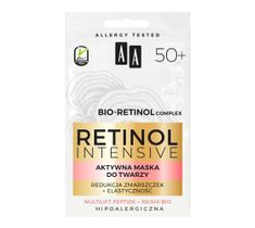 AA Retinol Intensive 50+ aktywna maska redukcja zmarszczek + elastyczność (2 x 5 ml)