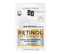 AA Retinol Intensive maska na podbródek szyję i dekolt ujędrnienie + redukcja zmarszczek (2 x 5 ml)