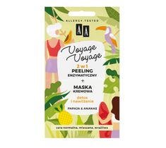 AA Voyage Voyage 2w1 peeling enzymatyczny+maska kremowa papaja&ananas (2 x 5 ml)