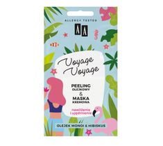 AA Voyage Voyage 2w1 peeling olejowy+maska kremowa olej monoi&hibiskus (2 x 5 ml)
