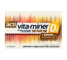 Acti vita-miner Senior D3 zestaw witamin i minerałów suplement diety 60 tabletek