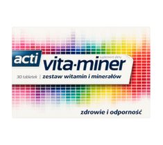Acti vita-miner Zestaw witamin i minerałów suplement diety 30 tabletek