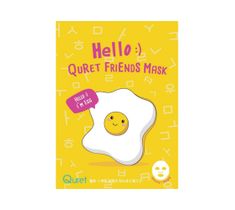 Quret – Hello:) Friends Mask maska do twarzy w płachcie Jajko (25 g)