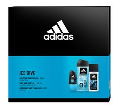 Adidas Zestaw prezentowy Ice Dive Men deo roll-on 50ml+ deo atomizer 75ml+ żel pod prysznic 250ml (1 szt.)
