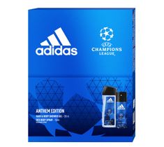 Adidas Zestaw prezentowy UEFA Anthem Edition Men deo spray 150ml+żel pod prysznic 250ml