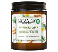 Air Wick Botanica świeca z wosku naturalnego pochodzenia Karaibski Wetiwer & Drzewo Sandałowe (205 g)