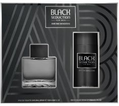 Antonio Banderas Black Seduction For Men zestaw prezentowy woda toaletowa spray 100 ml + dezodorant spray 150 ml