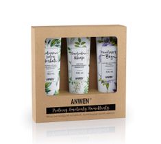 Anwen – Odżywki do włosów o niskiej porowatości zestaw Proteinowa Zielona Herbata 100ml + Emolientowa Akcja 100ml + Nawilżający Bez 100 ml (1 szt.)