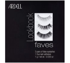 Ardell Lookbook Faves zestaw 3 pary sztucznych rzęs + Duo Lash Adhesive klej do rzęs 1g