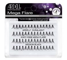 Ardell Mega Flare zestaw 56 kępek rzęs Medium Black