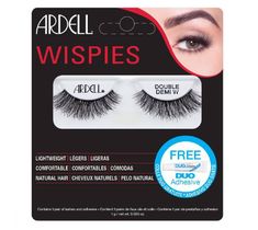 Ardell Wispies Double Demi W para sztucznych rzęs Black + Duo Adhesive klej do rzęs 1g