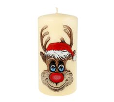 Artman Boże Narodzenie – świeca ozdobna Rudolf kremowy, walec średni (1szt)