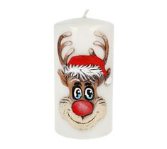 Artman Boże Narodzenie – świeca ozdobna Rudolf szary - walec średni (1szt)