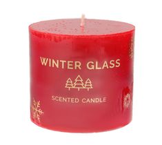 Artman – Boże Narodzenie Świeca zapachowa Winter Glass czerwona - walec mały (1 szt.)