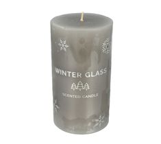 Artman – Boże Narodzenie Świeca zapachowa Winter Glass szara - walec średni (1 szt.)