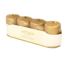 Artman świeca ozdobna 4-pack Brokat różowe złoto walec mały (1op.- 4 szt.)