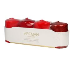 Artman świeca ozdobna 4-pack Mix walec mały (1op.- 4 szt.)