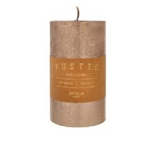 Artman – Rustic Metalic Świeca ozdobna rose gold- walec średni (1 szt.)