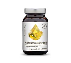 Aura Herbals Kurkuma Ekstrakt + piperyna ekstrakt suplement diety 150 tabletek 66g